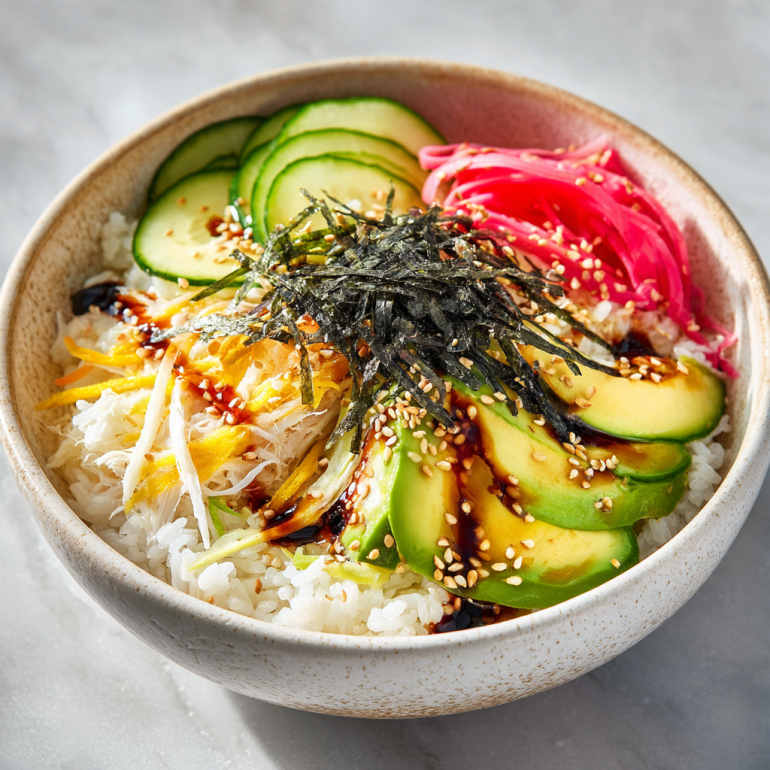 Easy No-Roll California Roll Sushi Bowls Recipe